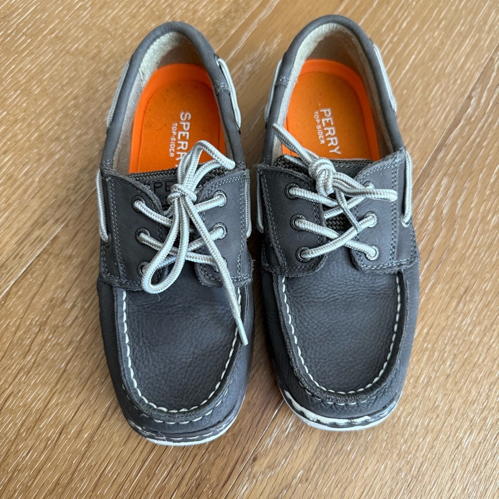 Sperry Billfish Gray Boat Shoes big boys 4